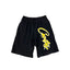 Corteiz Signature Script Logo Heavyweight Shorts black/yellow