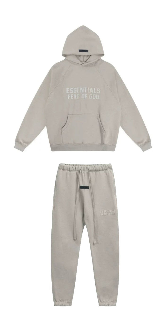Fear of God Essentials Double Line Hoodie & Sweatpants Set Silver Grey Hover Image