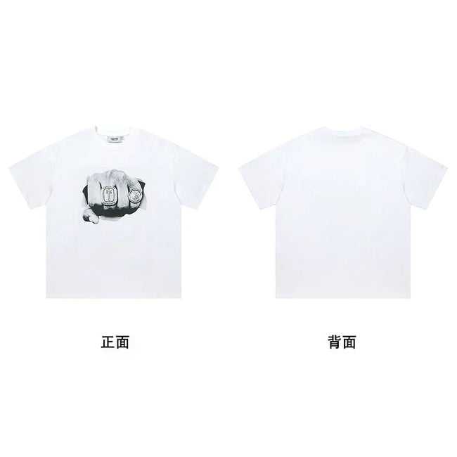 Trapstar short-sleeved T-shirt summer 2025 new letter print men and women casual loose round neck European and American trendy ins (42) Hover Image