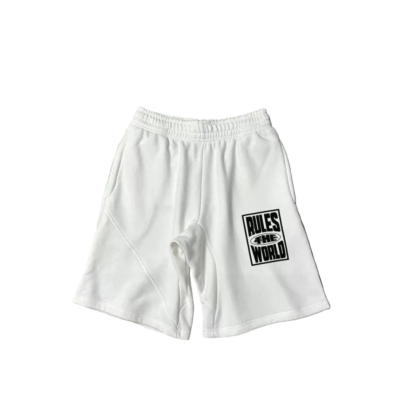Corteiz "Rules The World" (RTW) Heavyweight Shorts - White