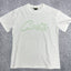 Mint Green Accent Star-Logo Graphic Tee - White & Green Streetwear T-Shirt