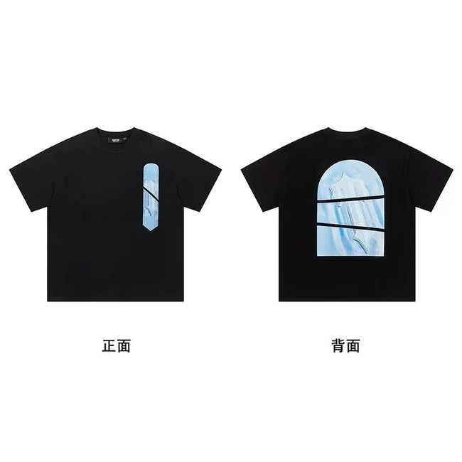 Trapstar short-sleeved T-shirt summer 2025 new letter print men and women casual loose round neck European and American trendy ins (28) Hover Image