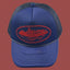 Vintage Blue Trucker Hat with Red Cruise Ship Graphic