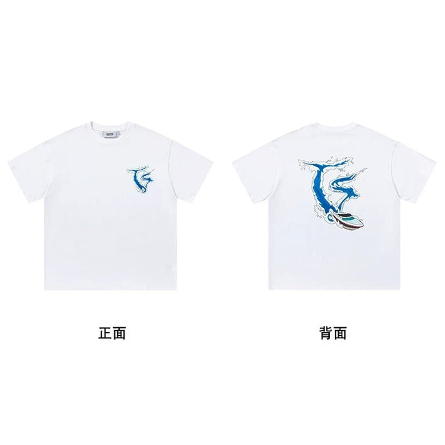 Trapstar short-sleeved T-shirt summer 2025 new letter print men and women casual loose round neck European and American trendy ins (25) Hover Image