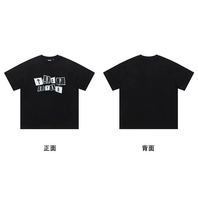 Trapstar short-sleeved T-shirt summer 2025 new letter print men and women casual loose round neck European and American trendy ins (34) Hover Image