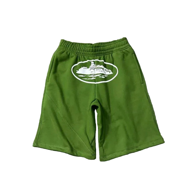 Corteiz Alcatraz Island Graphic Heavyweight Shorts green Hover Image