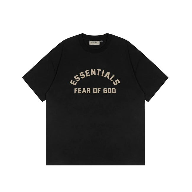 ESSENTIALS Short sleeved T-shirt European and American High Street FOG Double Line Men's and Women's American Trendy Brand Pure Cotton Round Neck Loose Set (21) Hover Image