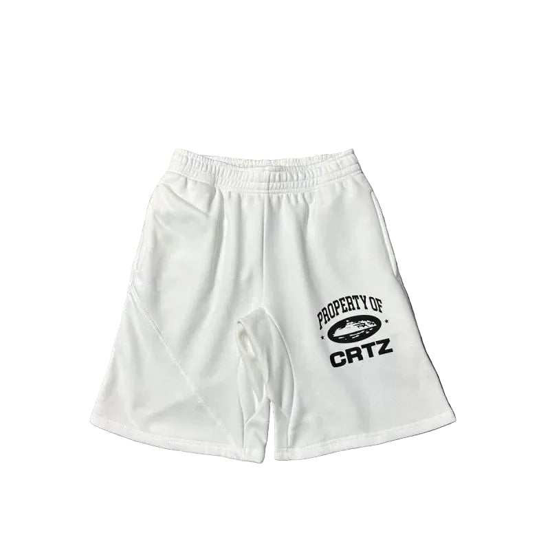 Corteiz "Property of CRTZ" Heavyweight Shorts white