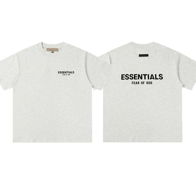 FOG double-line ESSENTIALS short-sleeved T-shirt men European and American couples trendy brand round neck loose cleanfit half-sleeved women (3) Hover Image