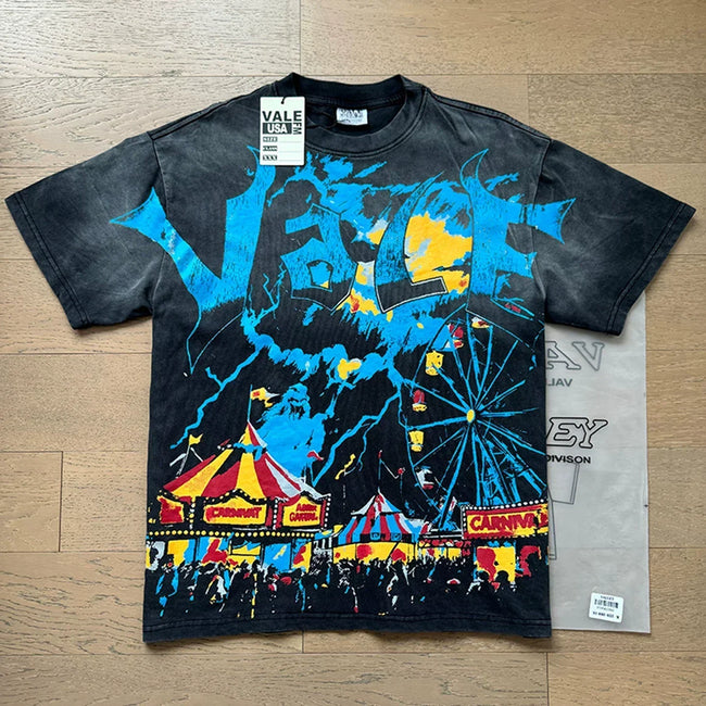 Valley Fest Carnival Graphic T-Shirt Washed Black Hover Image