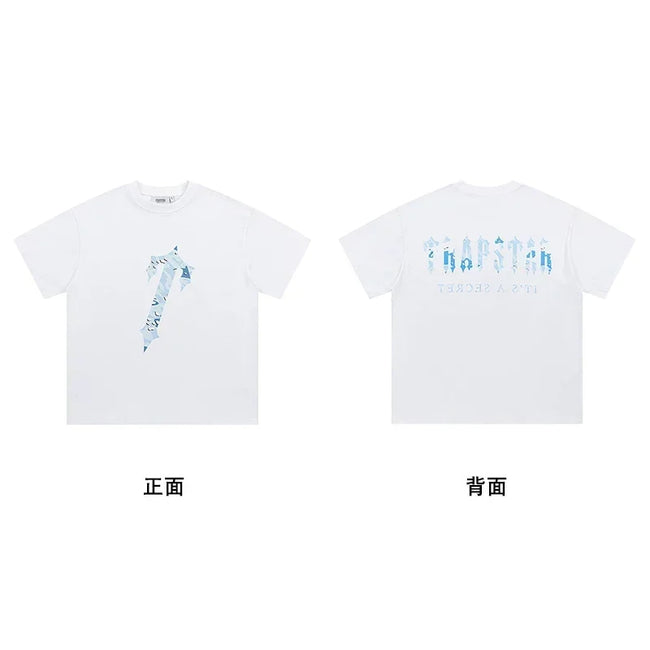 Trapstar Jade T Back Logo Black Tee & Cloud Camo T Back Logo White Tee Main Image
