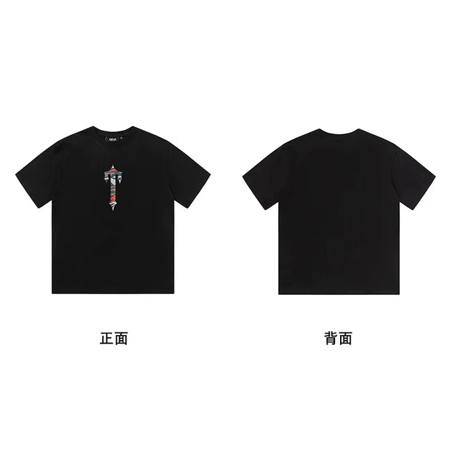 Trapstar short-sleeved T-shirt summer 2025 new letter print men and women casual loose round neck European and American trendy ins (6) Hover Image