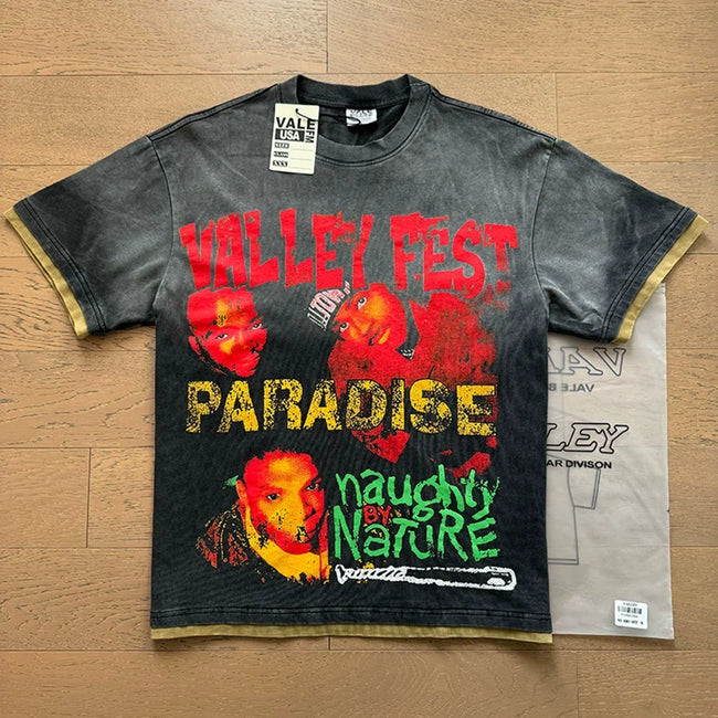 Valley Fest Paradise Graphic T-Shirt Washed Black Hover Image