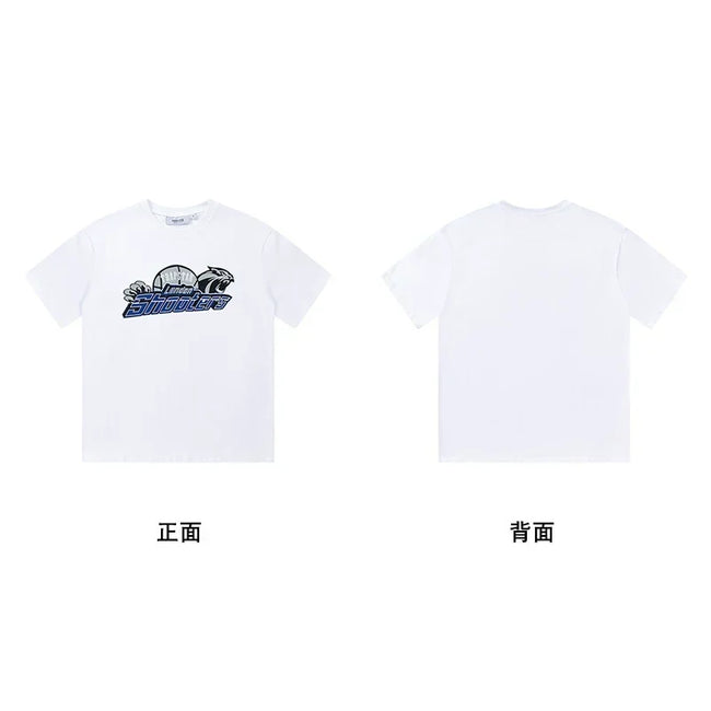 Trapstar short-sleeved T-shirt summer 2025 new letter print men and women casual loose round neck European and American trendy ins (13) Hover Image