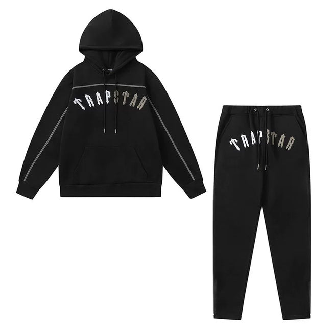American tide trapstar blue gray tiger head gradient towel embroidered men's and female couple sweater trousers casual set (12) Hover Image