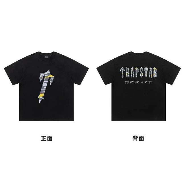 Trapstar short-sleeved T-shirt summer 2025 new letter print men and women casual loose round neck European and American trendy ins (18) Hover Image