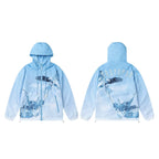 Cross border foreign trade autumn and winter Trapstar letter embroidery eagle zipper windbreaker hooded windbreaker men's and women's jacket jacket (1)