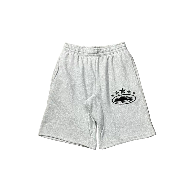 Corteiz 5-Star Alcatraz Island Front Logo Heavyweight Shorts grey Hover Image