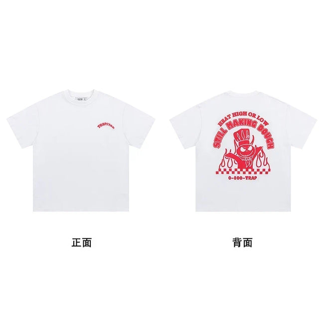 Trapstar short-sleeved T-shirt summer 2025 new letter print men and women casual loose round neck European and American trendy ins (44) Hover Image