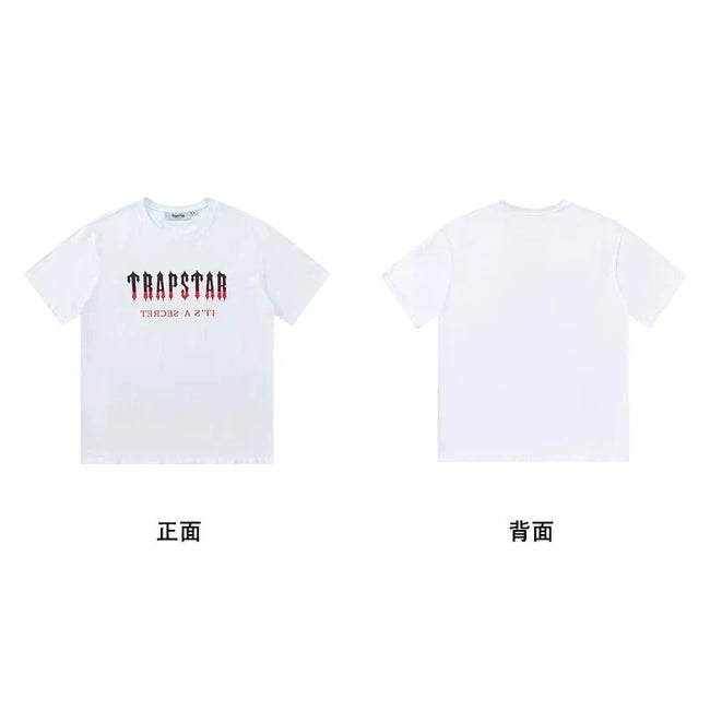 Trapstar London Shooters Ball Logo White Tee & Gradient Text Front White Tee Main Image