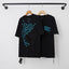 Chrome Hearts Diagonal Blue Cross Cluster Short Sleeve T-Shirt (Black)
