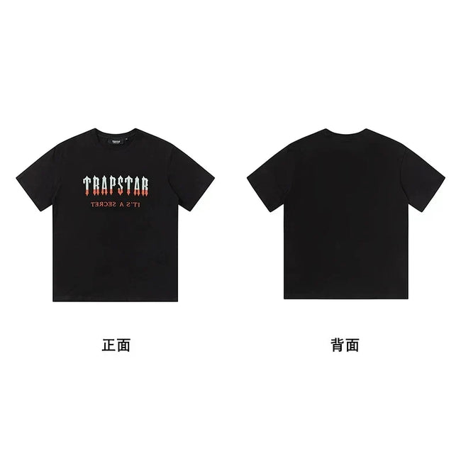 Trapstar short-sleeved T-shirt summer 2025 new letter print men and women casual loose round neck European and American trendy ins (14) Hover Image