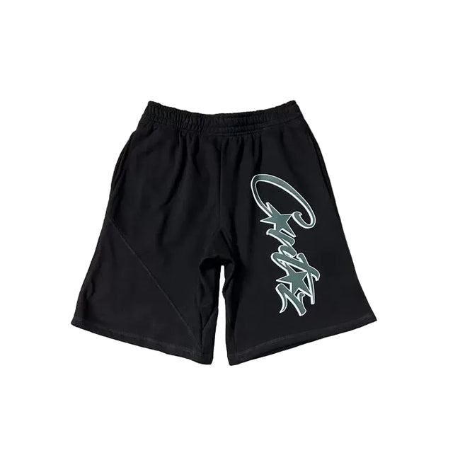 Corteiz Signature Script Logo Heavyweight Shorts black Hover Image