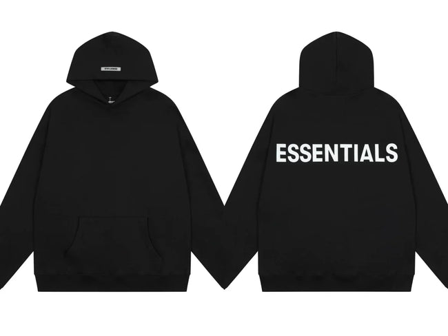 FOG double line heavyweight high street trendy brand hooded sweatshirt with plush loose sweatshirt jacket suitable for men and women, youthful and popular style (20) Hover Image