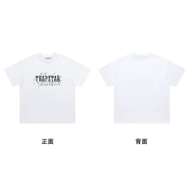 Trapstar short-sleeved T-shirt summer 2025 new letter print men and women casual loose round neck European and American trendy ins (33) Hover Image