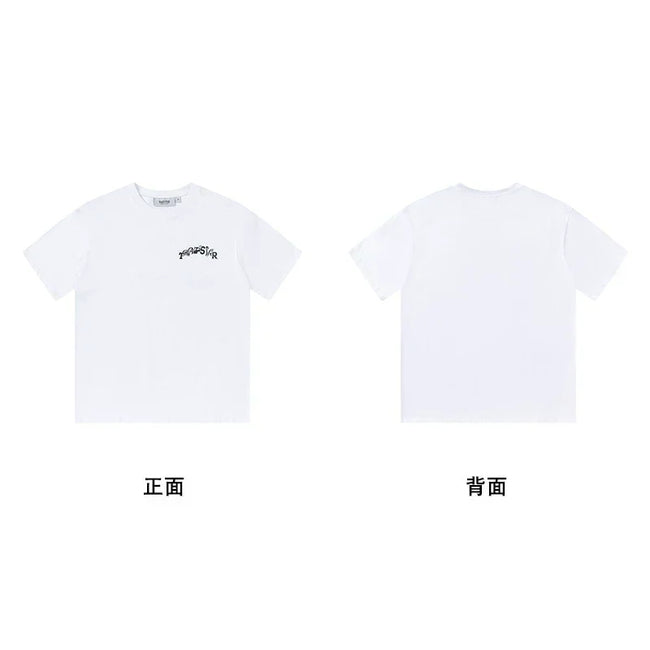 Trapstar Ice Gothic T Solo Black Tee & Arch Script Micro Logo White Tee Main Image