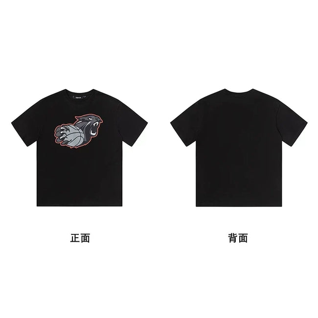 Trapstar short-sleeved T-shirt summer 2025 new letter print men and women casual loose round neck European and American trendy ins (3) Hover Image