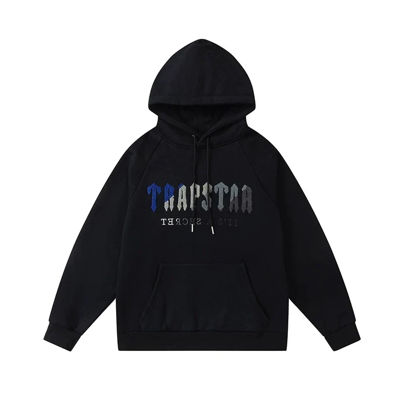 Trapstar niche trendy brand sweatshirt trousers sports leisure suit men and women couple autumn and winter plus velvet letter embroidery (14)