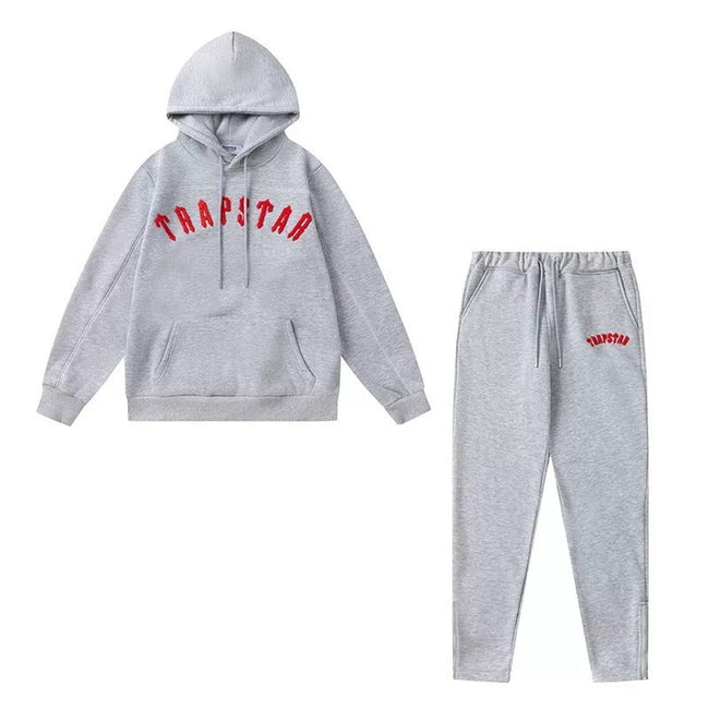Trapstar Arc Logo Red Grey Tracksuit Hover Image